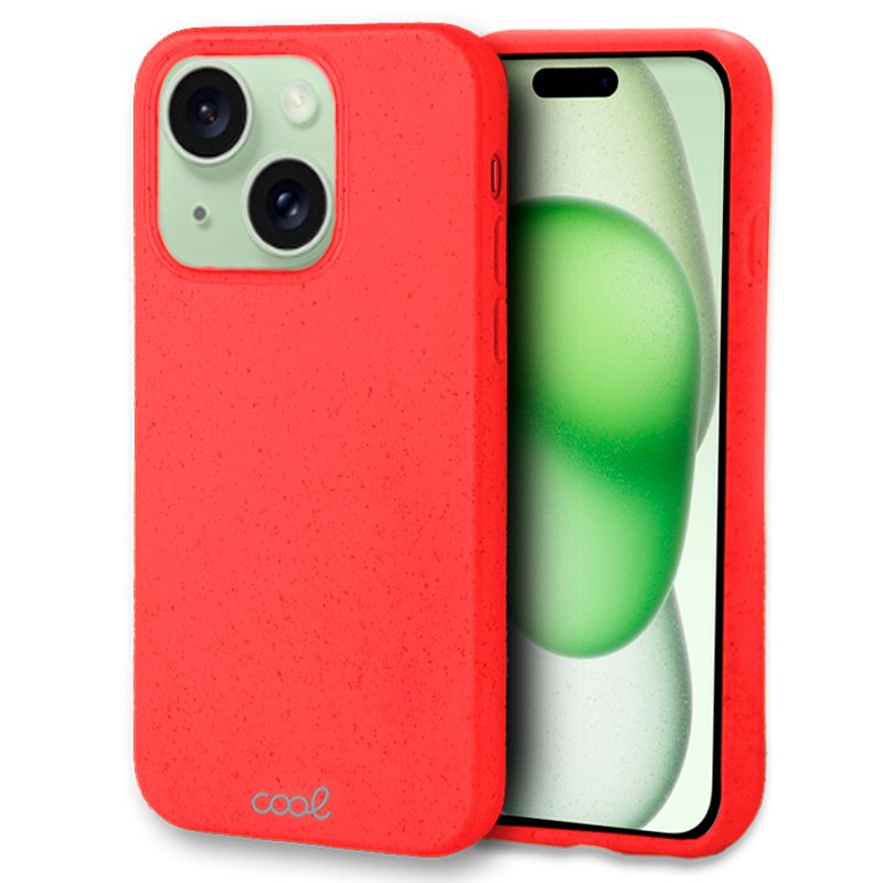 Carcasa COOL para iPhone 15 Plus Eco Biodegradable Rojo