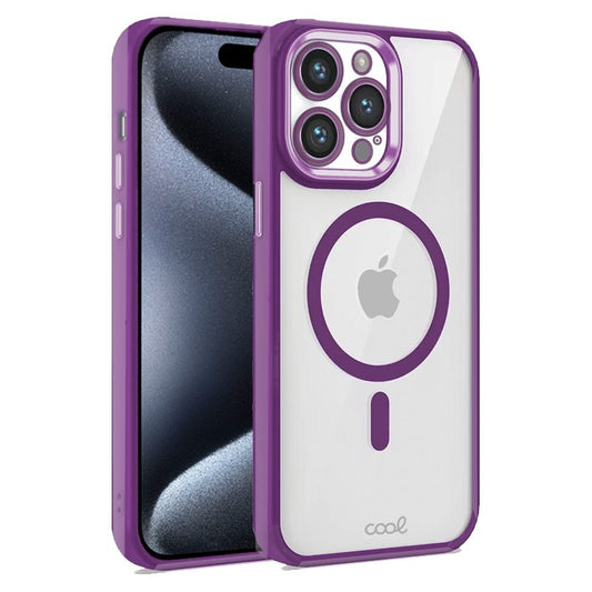 Carcasa COOL para iPhone 15 Pro Magnética Borde Violeta