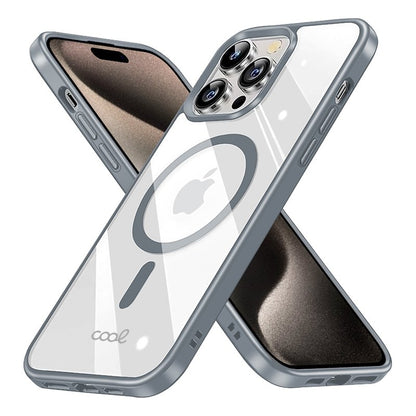 Carcasa COOL para iPhone 15 Pro Max Magnética Borde Plata