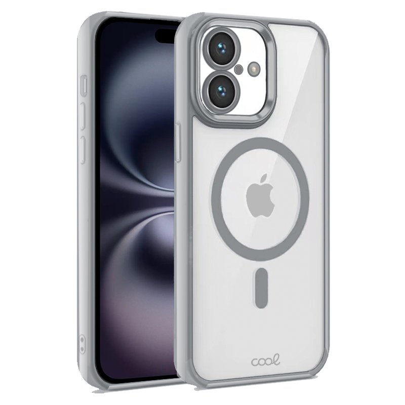 Carcasa COOL para iPhone 16 Magnética Borde Plata