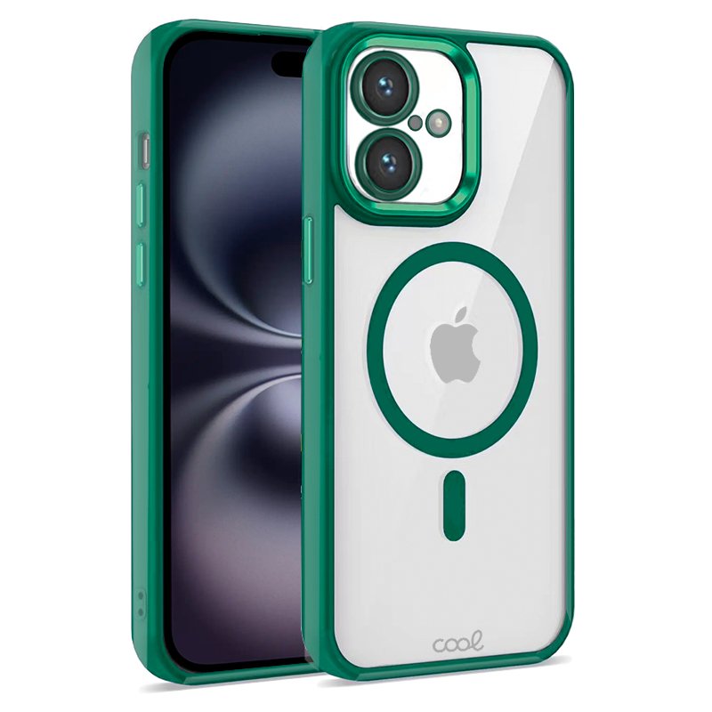 Carcasa COOL para iPhone 16 Magnética Borde Verde