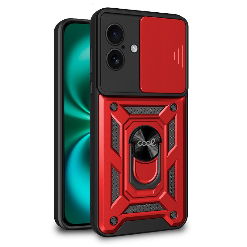 Carcasa COOL para iPhone 16 Plus Hard Ring Rojo