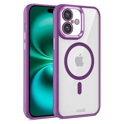 Carcasa COOL para iPhone 16 Plus Magnética Borde Violeta