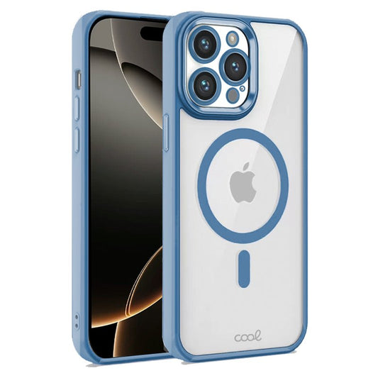 Carcasa COOL para iPhone 16 Pro Magnética Borde Celeste