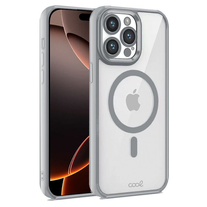 Carcasa COOL para iPhone 16 Pro Max Magnética Borde Plata