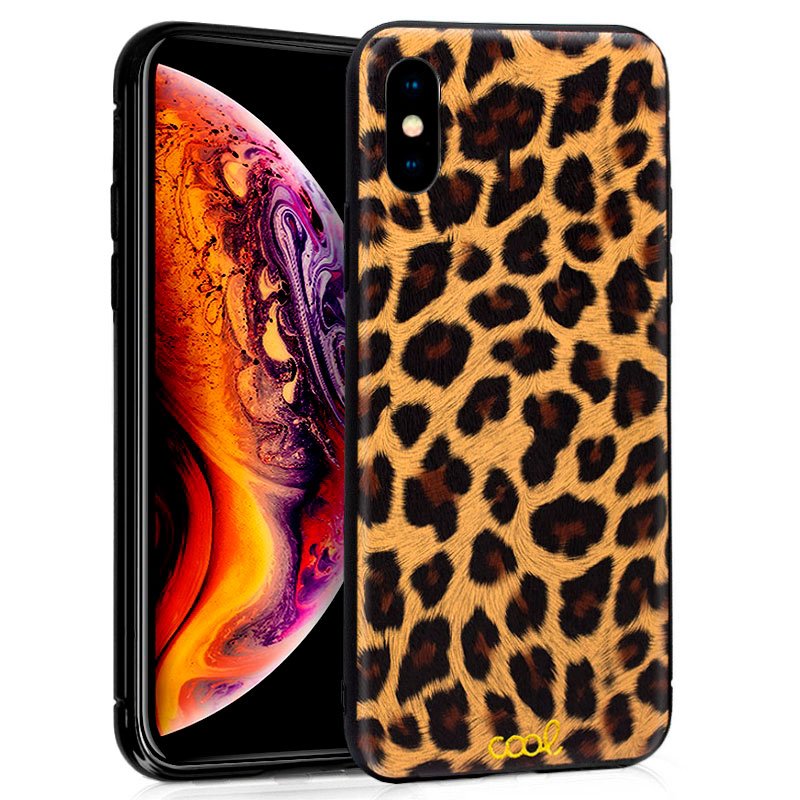 Carcasa COOL para iPhone XS Max Glitter Leopardo