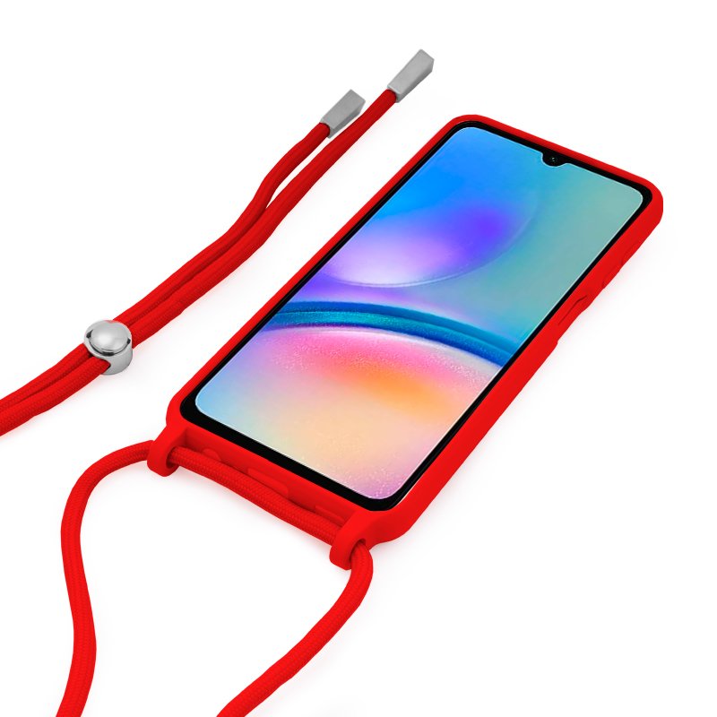 Carcasa COOL para Samsung A057 Galaxy A05s Cordón Liso Rojo