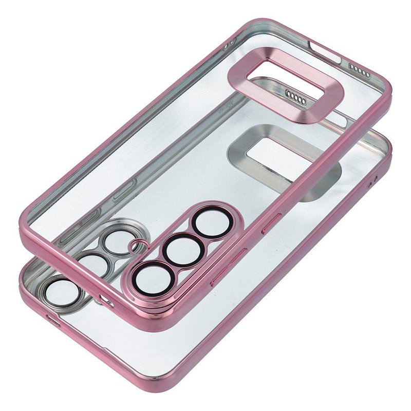 Carcasa COOL para Samsung A165 Galaxy A16 / A16 5G Borde Metalizado (Rosa)