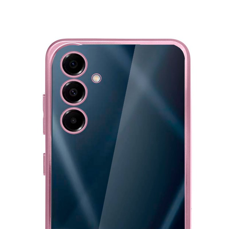 Carcasa COOL para Samsung A165 Galaxy A16 / A16 5G Borde Metalizado (Rosa)