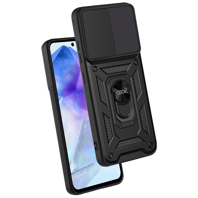 Carcasa COOL para Samsung A556 Galaxy A55 5G Hard Ring Negro