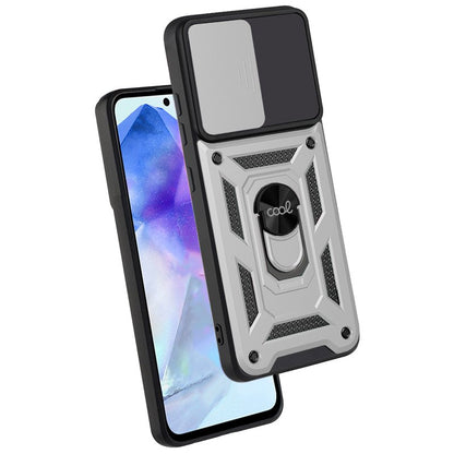 Carcasa COOL para Samsung A556 Galaxy A55 5G Hard Ring Plata