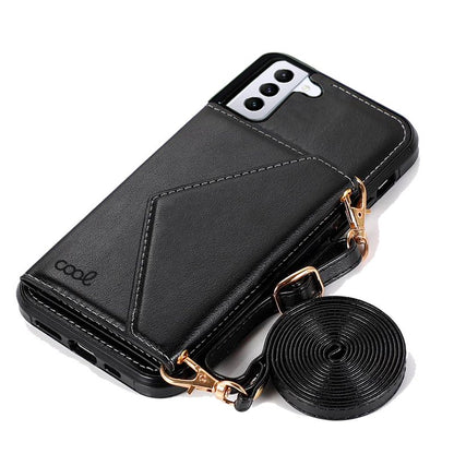 Carcasa COOL para Samsung G990 Galaxy S21 Colgante Wallet Negro