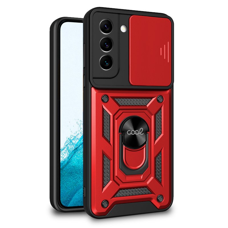 Carcasa COOL para Samsung S901 Galaxy S22 Hard Ring Rojo