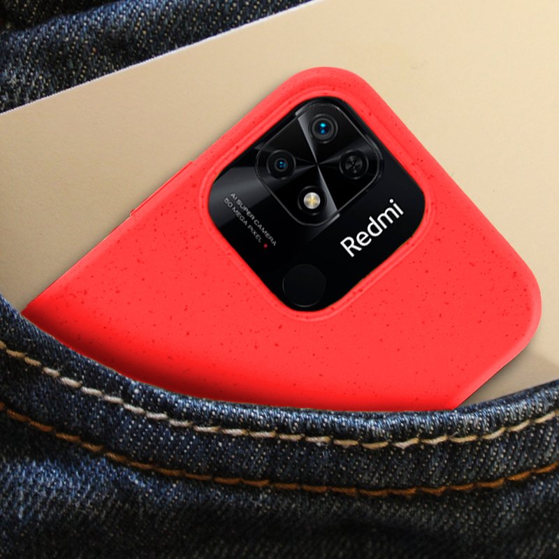 Carcasa COOL para Xiaomi Redmi 10C Eco Biodegradable Rojo