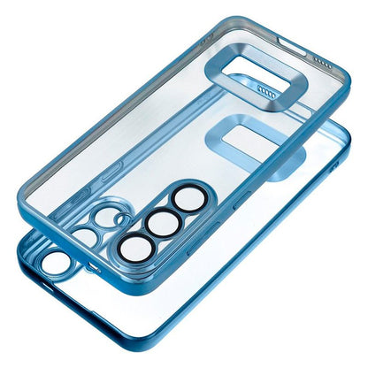 Carcasa COOL para Xiaomi Redmi 14C / Poco C75 Borde Metalizado (Azul)