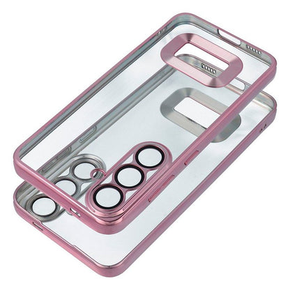 Carcasa COOL para Xiaomi Redmi 14C / Poco C75 Borde Metalizado (Rosa)