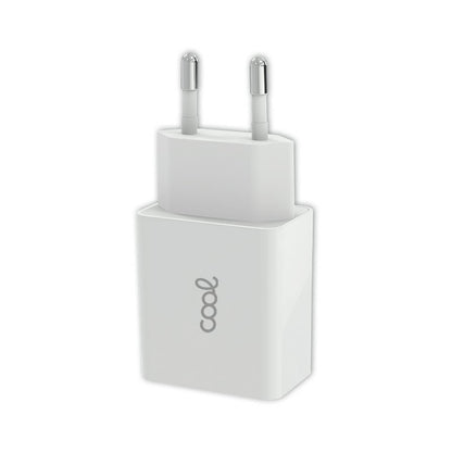 Cargador Red Universal Entrada 2 x USB COOL 2.4 Amperios Blanco