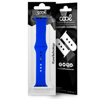 Correa COOL para Apple Watch Series 1 / 2 / 3 / 4 / 5 / 6 / 7 / 8 / 9 / SE (38 / 40 / 41 mm) Goma Azul