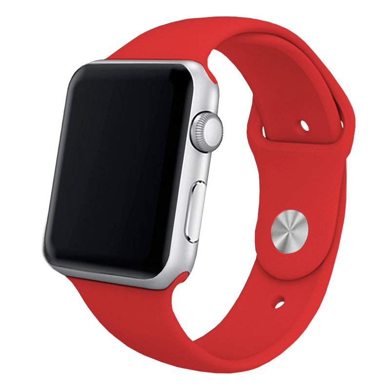 Correa COOL para Apple Watch Series 1 / 2 / 3 / 4 / 5 / 6 / 7 / 8 / 9 / SE (38 / 40 / 41 mm) Goma Rojo