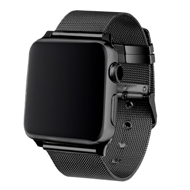 Correa COOL para Apple Watch Series 1 / 2 / 3 / 4 / 5 / 6 / 7 / 8 / 9 / SE (38 / 40 / 41 mm) Metal Negro