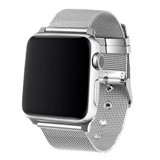 Correa COOL para Apple Watch Series 1 / 2 / 3 / 4 / 5 / 6 / 7 / 8 / 9 / SE (38 / 40 / 41 mm) Metal Plata