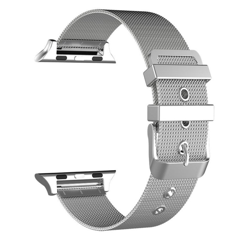 Correa COOL para Apple Watch Series 1 / 2 / 3 / 4 / 5 / 6 / 7 / 8 / 9 / SE (38 / 40 / 41 mm) Metal Plata