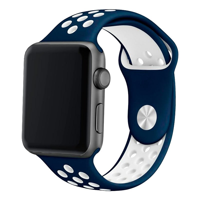 Correa COOL para Apple Watch Series 1 / 2 / 3 / 4 / 5 / 6 / 7 / 8 / 9 / SE (38 / 40 / 41 mm) Sport Azul