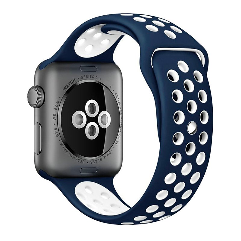 Correa COOL para Apple Watch Series 1 / 2 / 3 / 4 / 5 / 6 / 7 / 8 / 9 / SE (38 / 40 / 41 mm) Sport Azul