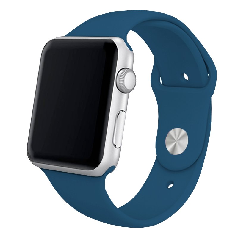 Correa COOL para Apple Watch Series 1 / 2 / 3 / 4 / 5 / 6 / 7 / 8 / 9 / SE (42 / 44 / 45 mm) Goma Azul