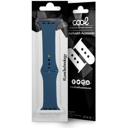 Correa COOL para Apple Watch Series 1 / 2 / 3 / 4 / 5 / 6 / 7 / 8 / 9 / SE (42 / 44 / 45 mm) Goma Azul