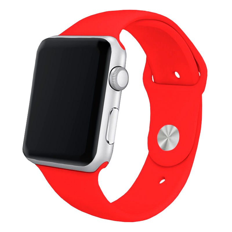 Correa COOL para Apple Watch Series 1 / 2 / 3 / 4 / 5 / 6 / 7 / 8 / 9 / SE (42 / 44 / 45 mm) Goma Rojo