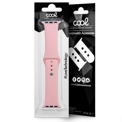 Correa COOL para Apple Watch Series 1 / 2 / 3 / 4 / 5 / 6 / 7 / 8 / 9 / SE (42 / 44 / 45 mm) Goma Rosa