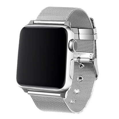 Correa COOL para Apple Watch Series 1 / 2 / 3 / 4 / 5 / 6 / 7 / 8 / 9 / SE (42 / 44 / 45 mm) Metal Plata