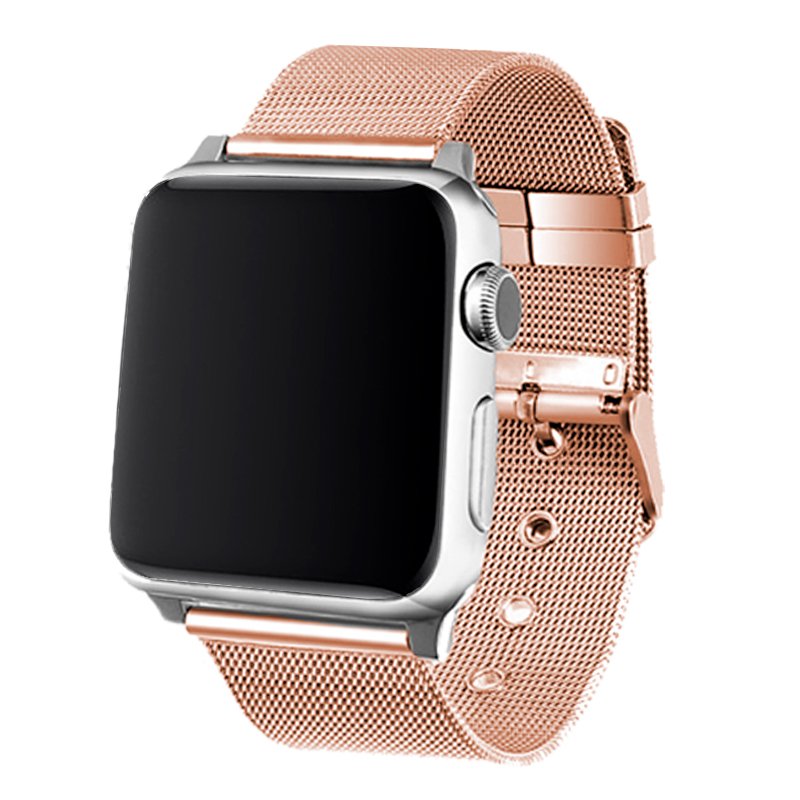 Correa COOL para Apple Watch Series 1 / 2 / 3 / 4 / 5 / 6 / 7 / 8 / 9 / SE (42 / 44 / 45 mm) Metal Rose Gold