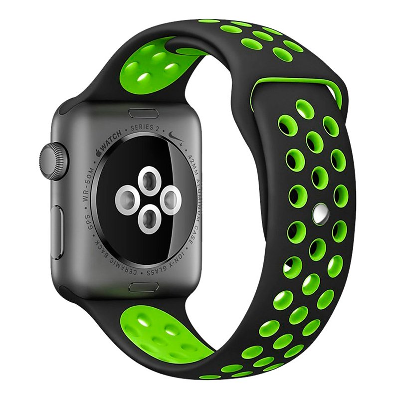 Correa COOL para Apple Watch Series 1 / 2 / 3 / 4 / 5 / 6 / 7 / 8 / 9 / SE (42 / 44 / 45 mm) Sport Negro