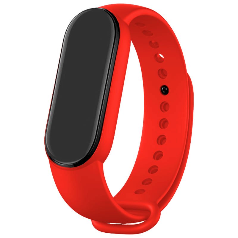 Correa COOL para Xiaomi Mi Band 5 / 6 / 7 / Amazfit Band 5 Liso Rojo