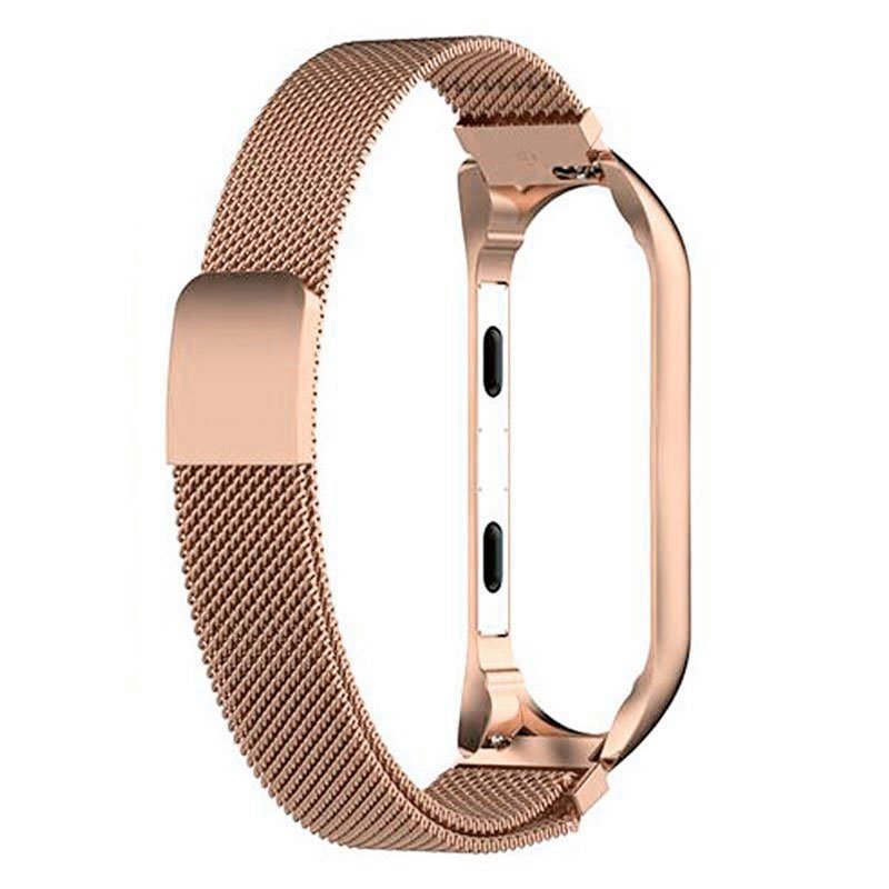 Correa COOL para Xiaomi Mi Band 5 / 6 / 7 / Amazfit Band 5 Metal Rose Gold