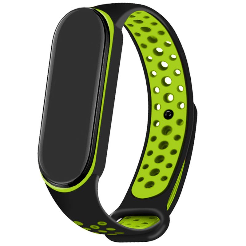 Correa COOL para Xiaomi Mi Band 5 / 6 / 7 / Amazfit Band 5 Sport Negro-Verde