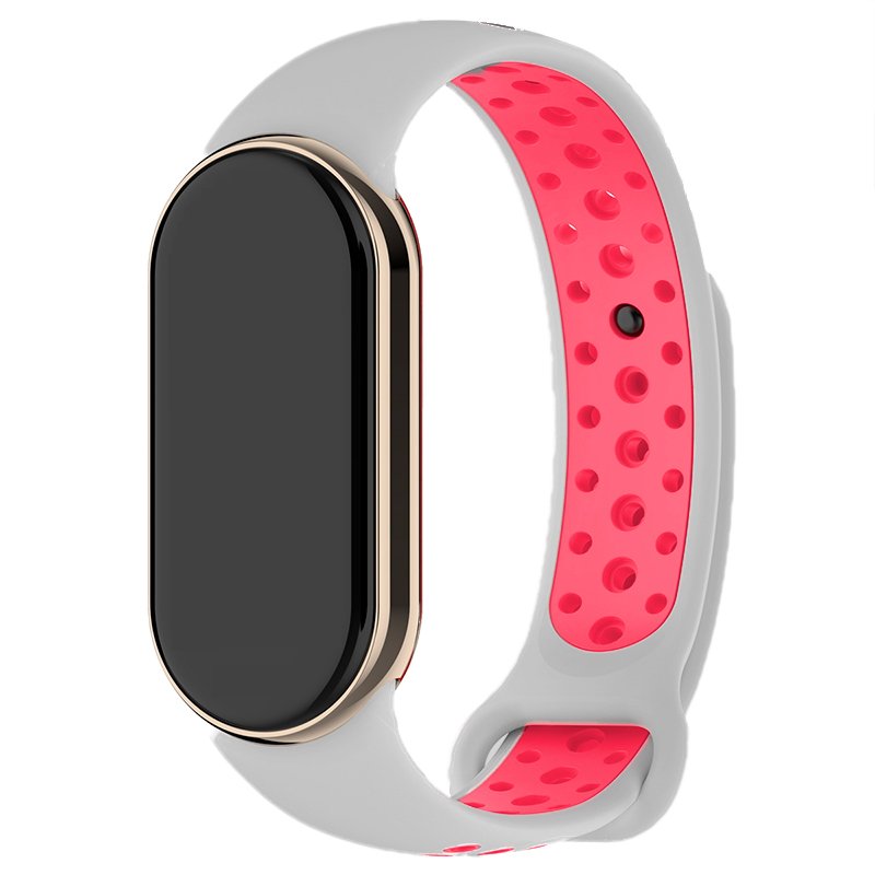 Correa COOL para Xiaomi Smart Band 8 / Band 9 Sport Gris-Rosa