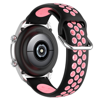 Correa Universal 20mm Amazfit Bip / GTS / Bip Lite / Huawei / Samsung / COOL Goma Negro-Rosa