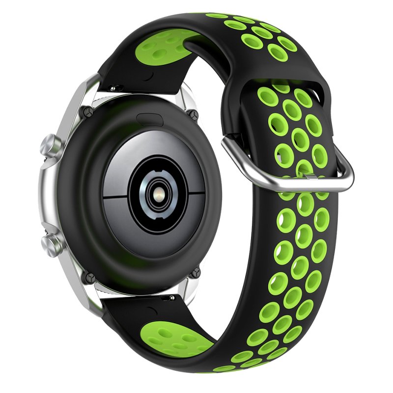 Correa Universal 20mm Amazfit Bip / GTS / Bip Lite / Huawei / Samsung / COOL Goma Negro-Verde