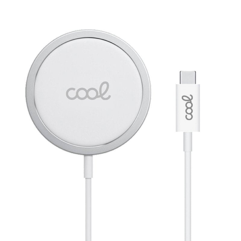 Dock Base Cargador MAGNÉTICO Smartphones Inalámbrico Qi COOL Blanco