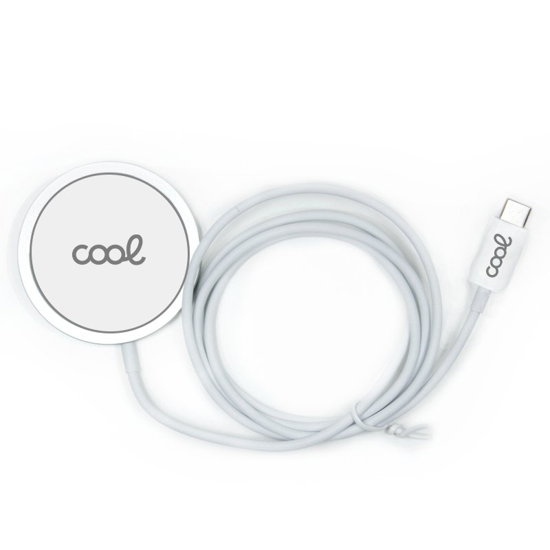 Dock Base Cargador MAGNÉTICO Smartphones Inalámbrico Qi COOL Blanco