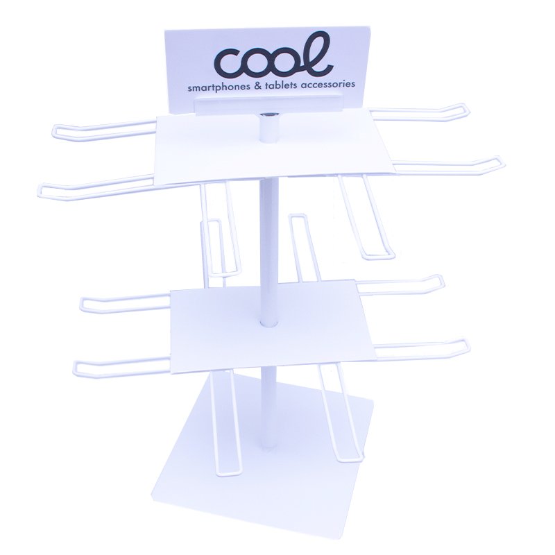 Expositor COOL Accesorios Metalico Giratorio Sobremesa (Blanco)