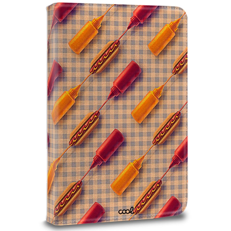 Funda COOL Ebook Tablet Universal 9.7 - 11 Pulgadas Dibujos Hot Dogs (Cuadrada)