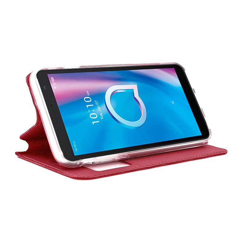 Funda COOL Flip Cover para Alcatel 1S (2020) / Alcatel 3L (2020) Liso Rojo