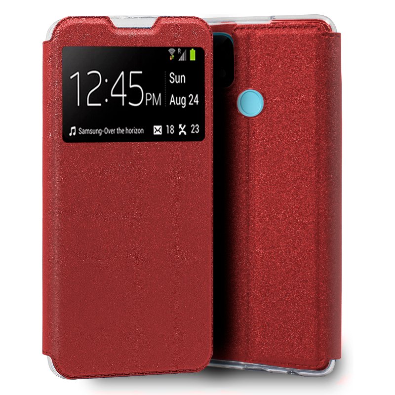 Funda COOL Flip Cover para Alcatel 1S (2021) / 3L (2021) Liso Rojo