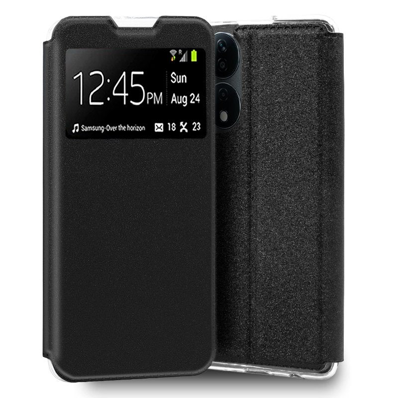 Funda COOL Flip Cover para Honor X7B / 90 Smart 5G Liso Negro