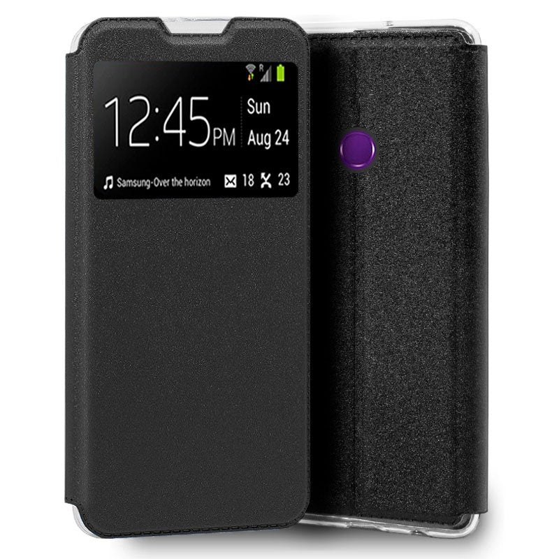 Funda COOL Flip Cover para Huawei Y6p Liso Negro