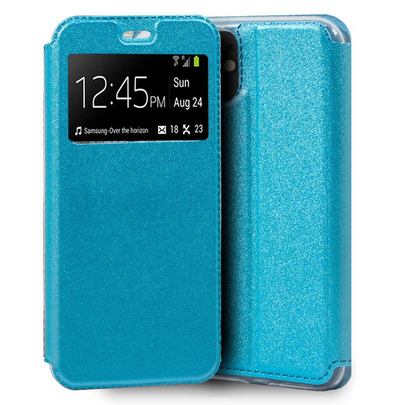 Funda COOL Flip Cover para iPhone 11 Liso Celeste